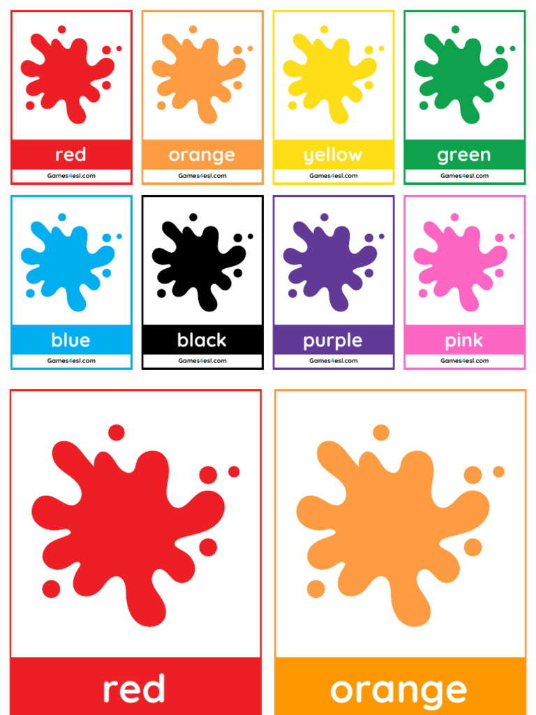 Basic Colors Flashcards For Kids | PDF