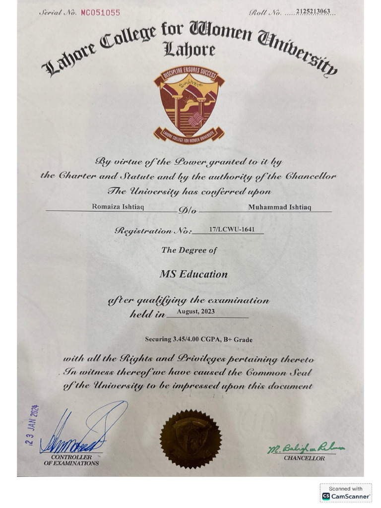 Ms Degree | PDF