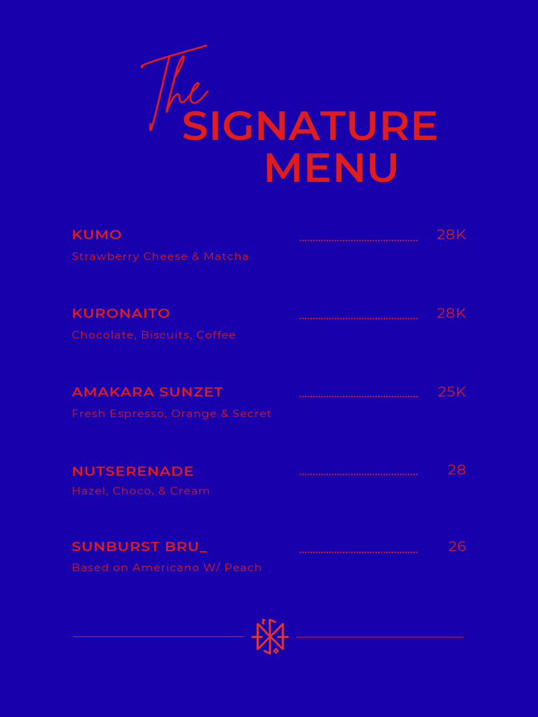 Signature Menu | PDF
