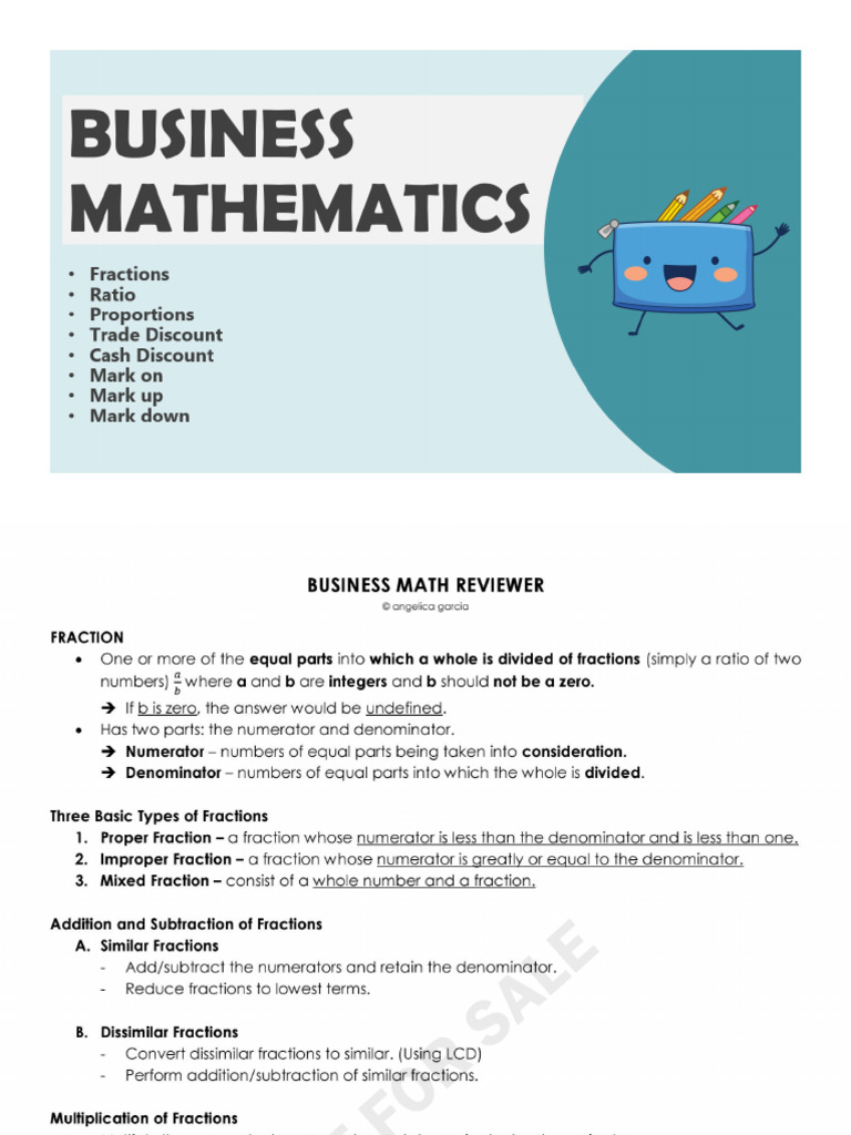 7 Business Mathematics | PDF