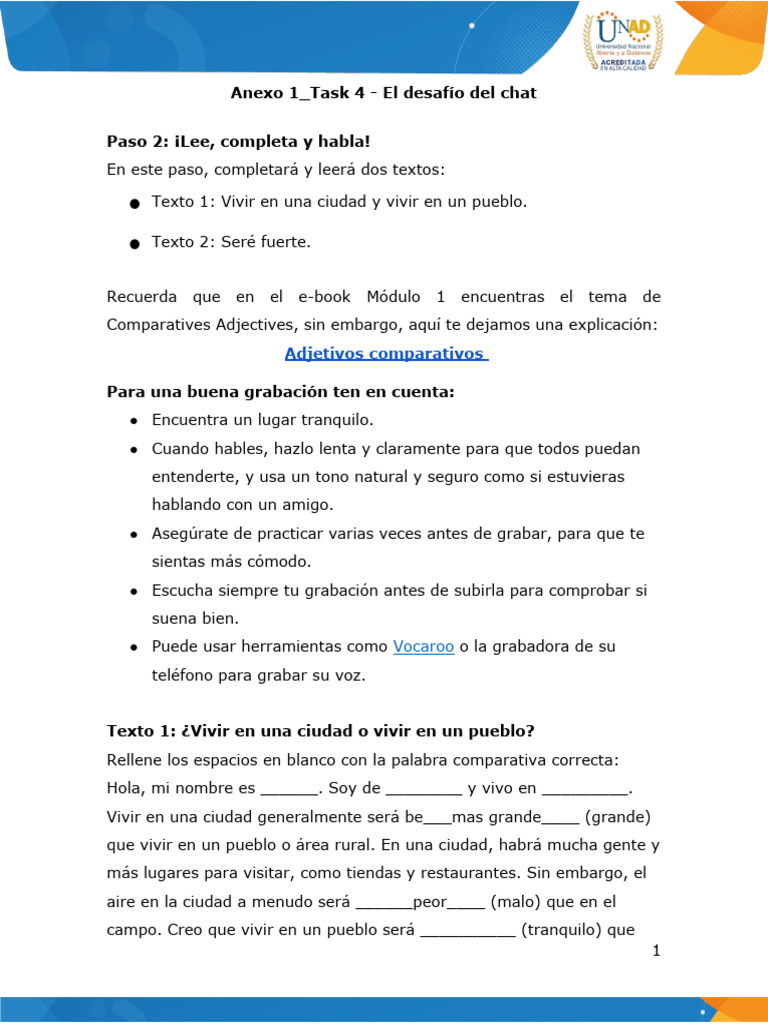 Anexo 1 - Task 4 - El Desafío Del Chat | PDF