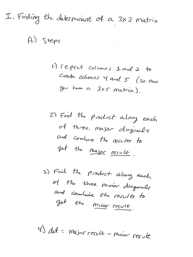 3x3 Det and Cramer's Rule | PDF