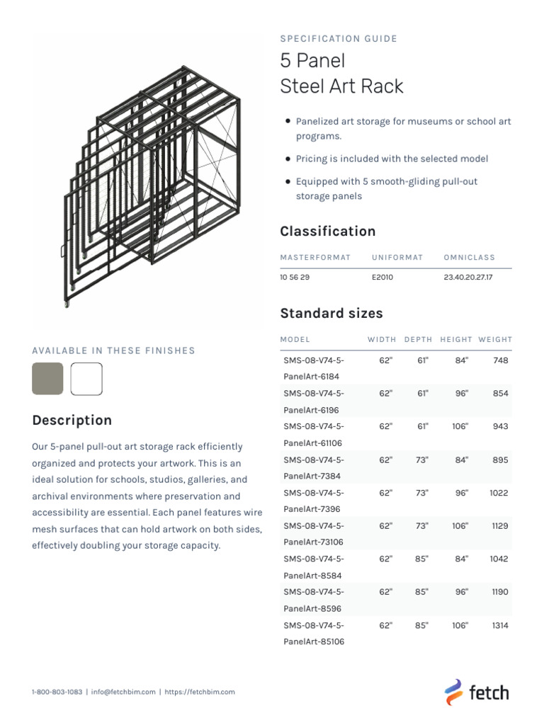 Spec SSG Rack Art 5 Panel Pcs | PDF | Manufactured Goods