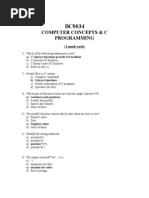 BC0034 Computer Concepts & C Programming Paper 2