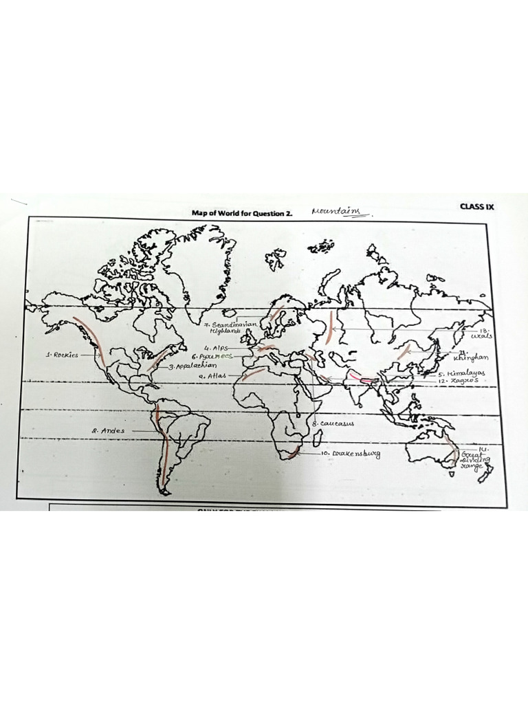 Class Ix Icse Map As Per Council's Syllabus River Marked | PDF