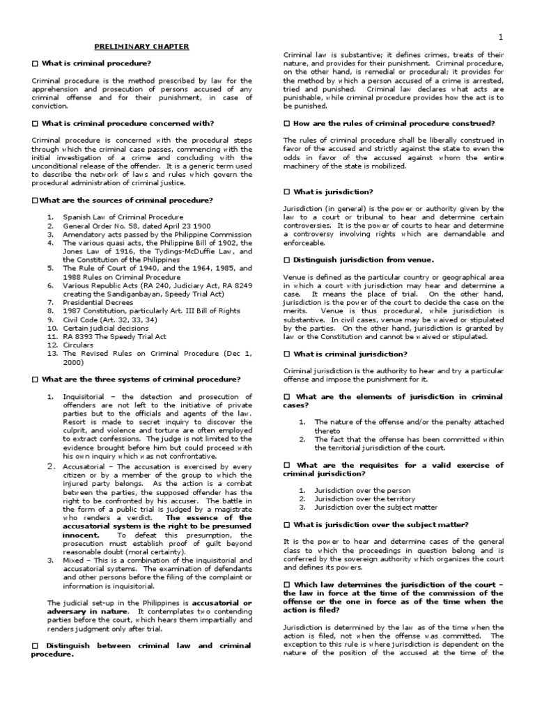 Overview of Criminal Procedure | PDF | Criminal Procedure In South ...