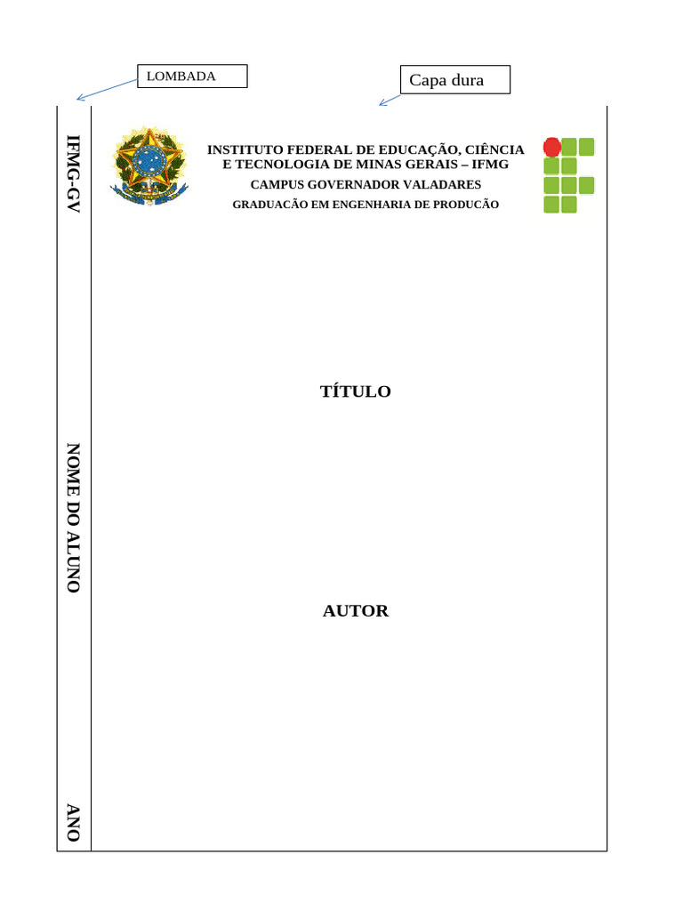 Anexo V - Modelo Da Capa | PDF