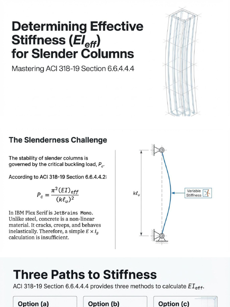 ACI Slender Column Stiffness Methods | PDF