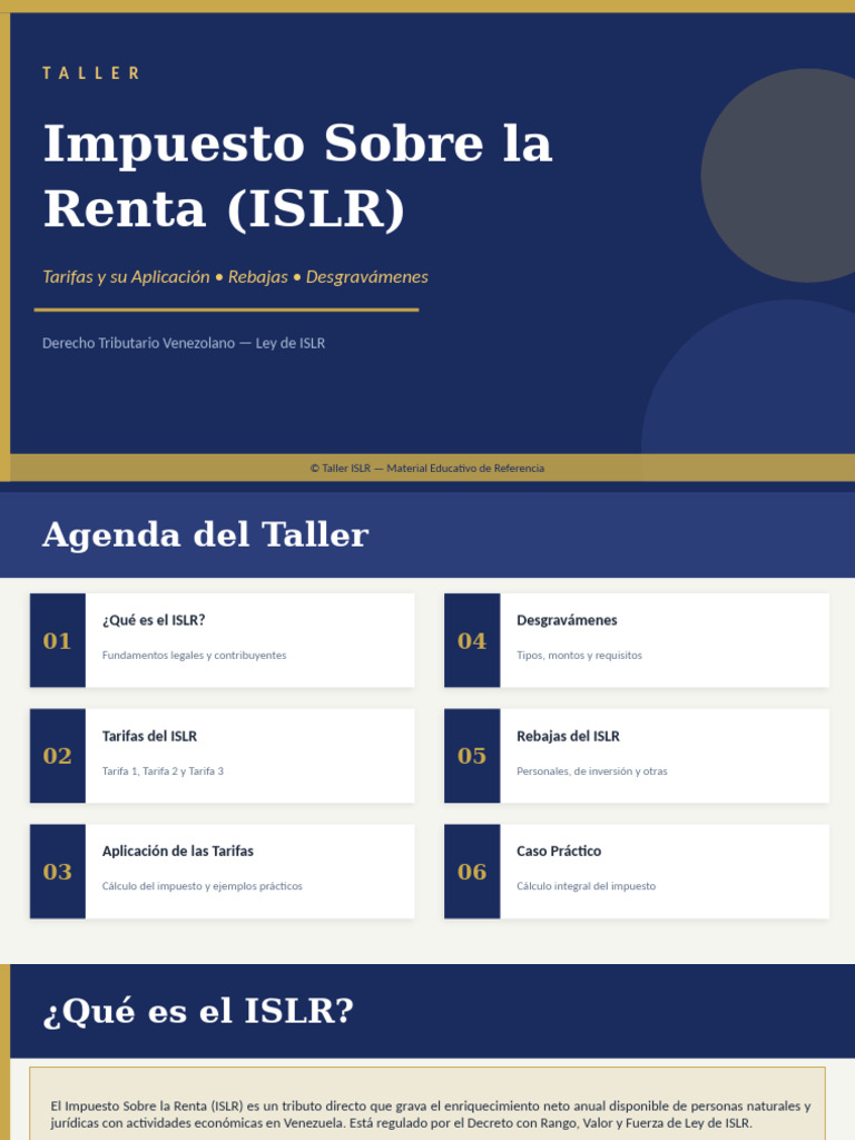 ISLR Taller | PDF | Impuestos | Interés