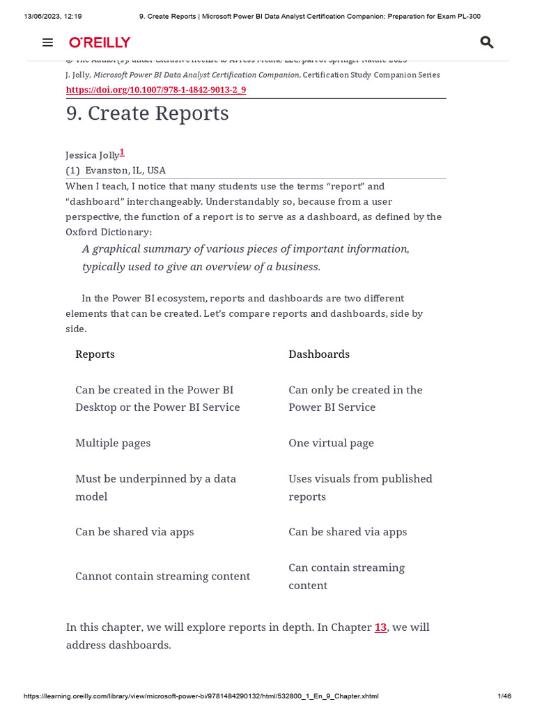 Create Reports - Microsoft Power BI Data Analyst Certification ...