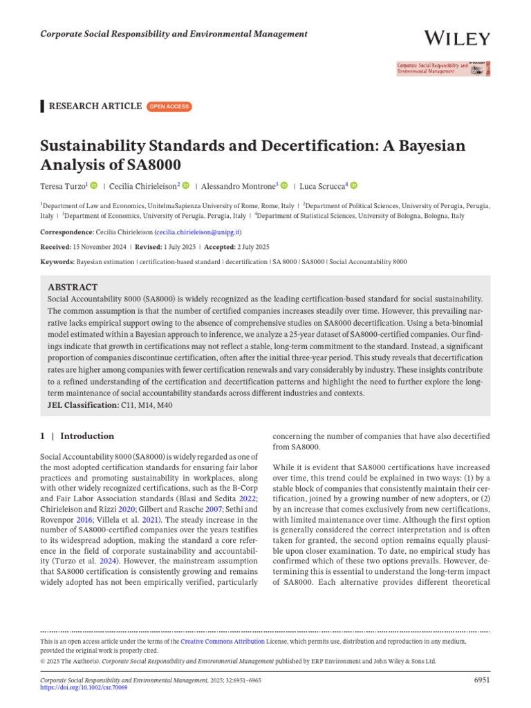 Sustainability Standards and Decertification A Bay | PDF | Audit ...