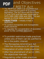 Download Presentation on Mrtp Act by Heavy Gunner SN10060621 doc pdf