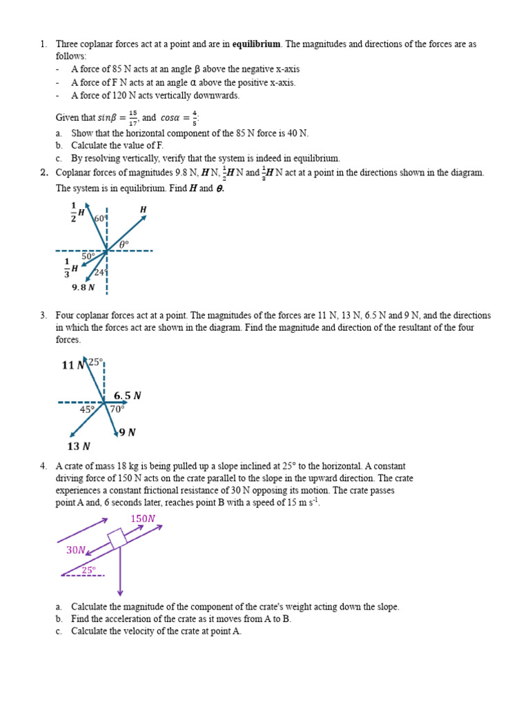 PracticeProblems 11 ForcesInTwoDimensions | PDF