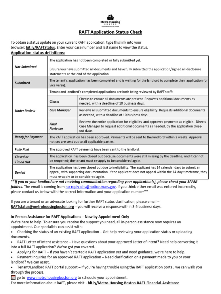 ENGLISH - RAFT Application Status Check Updated | PDF | Landlord