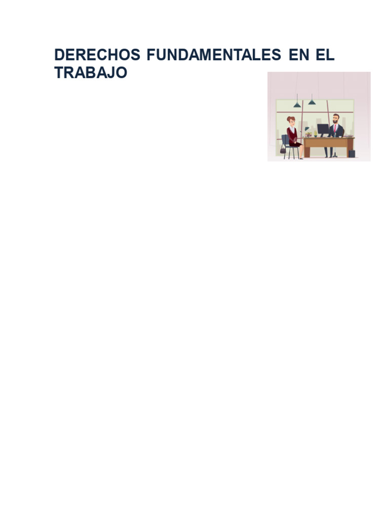_Derechos Fundamentales Del Trabajo | PDF | Derecho laboral | Sindicato