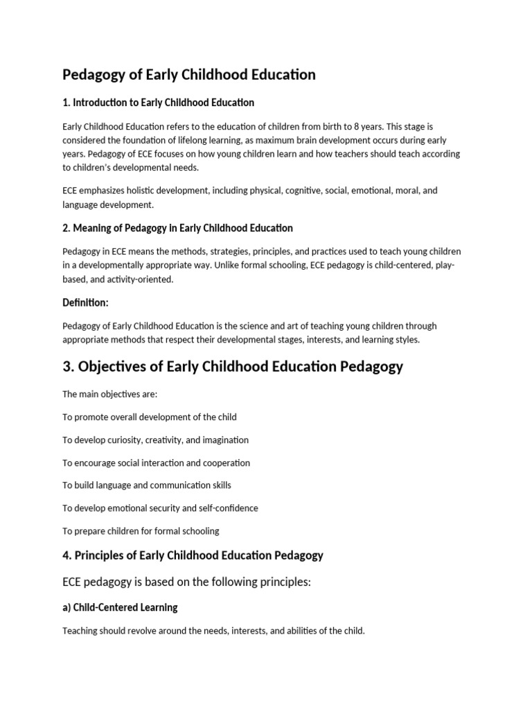 Pedagogy of Ear-WPS Office | PDF | Early Childhood Education | Pedagogy
