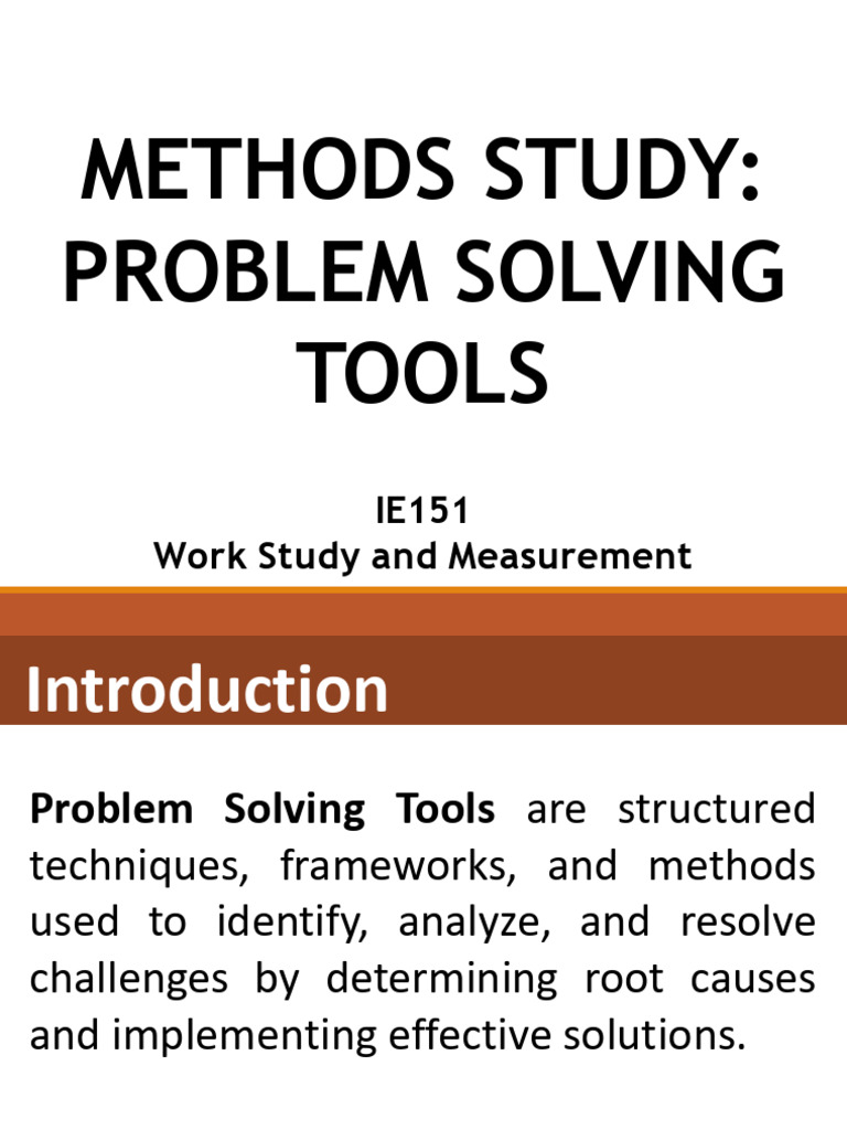 Lecture-3-Methods Study-Problem Solving Tools | PDF | Brainstorming