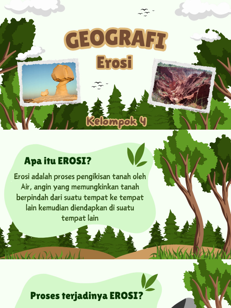Geografi Kelompok 4 (Erosi) - 20250213 - 075103 - 0000 | PDF