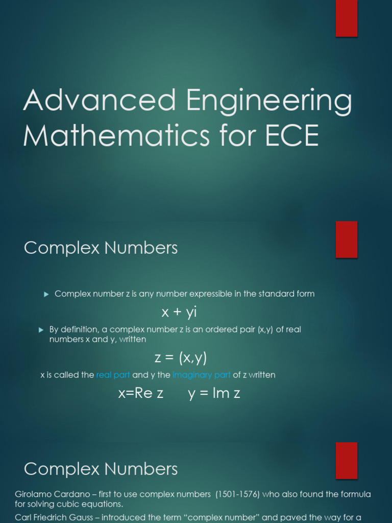 Advanced Engineering Mathematics For ECE.1 | PDF | Complex Number | Numbers