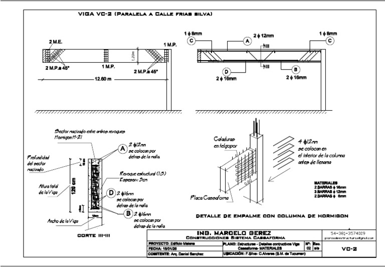 Edificio Malena-Viga Vc2 | PDF