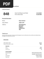 Sample Credit Report | PDF | Credit History | Credit (Finance)