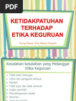 Download KETIDAKPATUHAN ETIKA KEGURUAN by Siti Najwa SN100609645 doc pdf