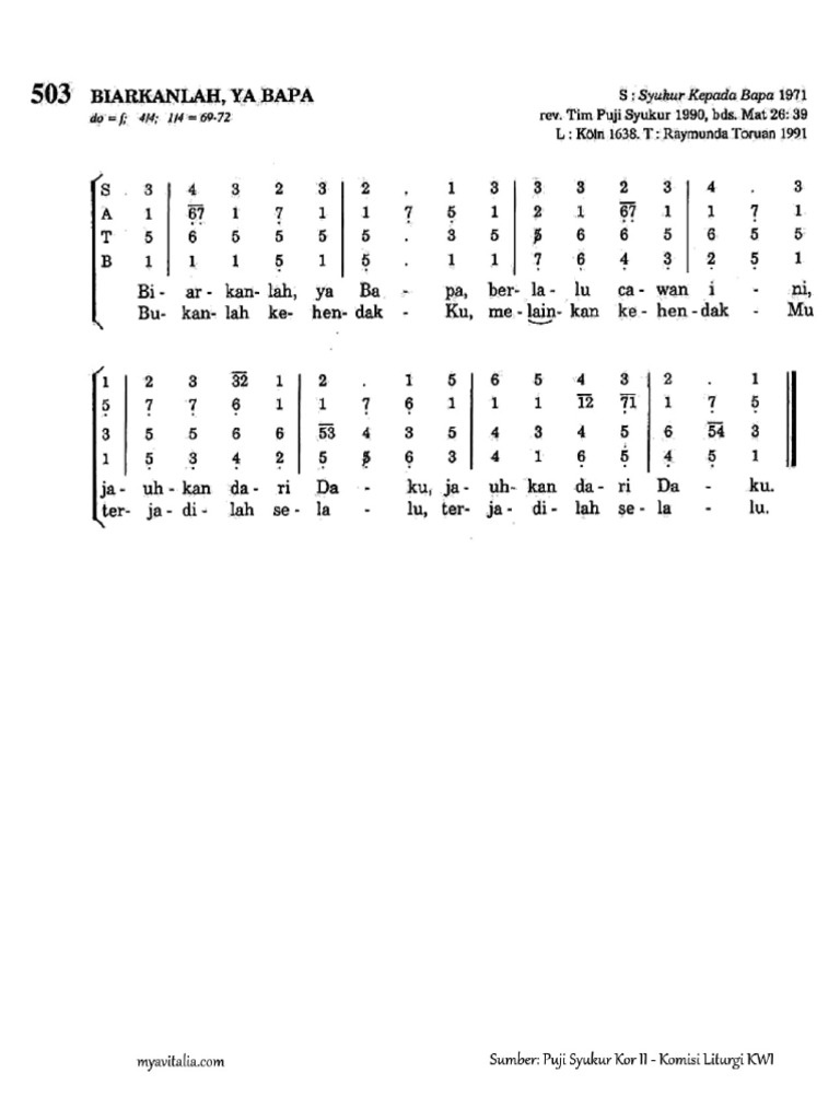 PS 503 - Biarkanlah, Ya Bapa | PDF