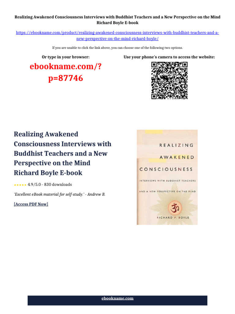 Realizing Awakened Consciousness Interviews With Buddhist Teachers and ...