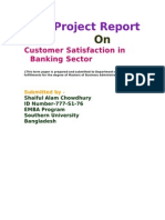 Project Report: Customer Satisfaction in Banking Sector