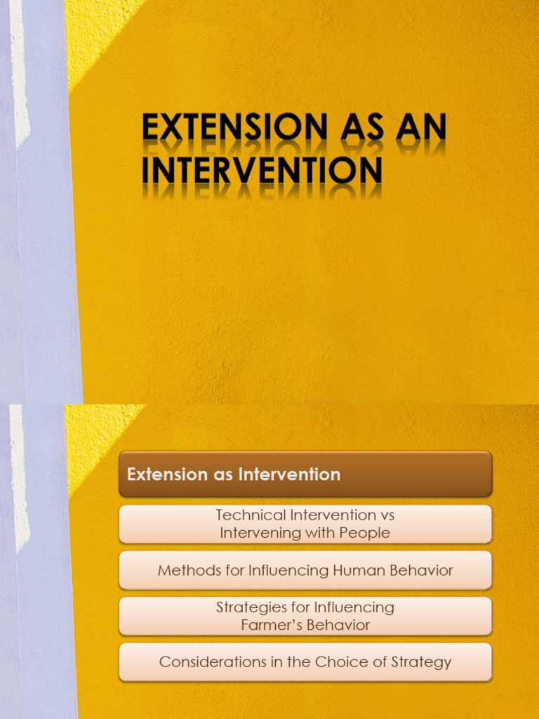 AEC6 - Extension As An Intervention | PDF | Knowledge | Behavior