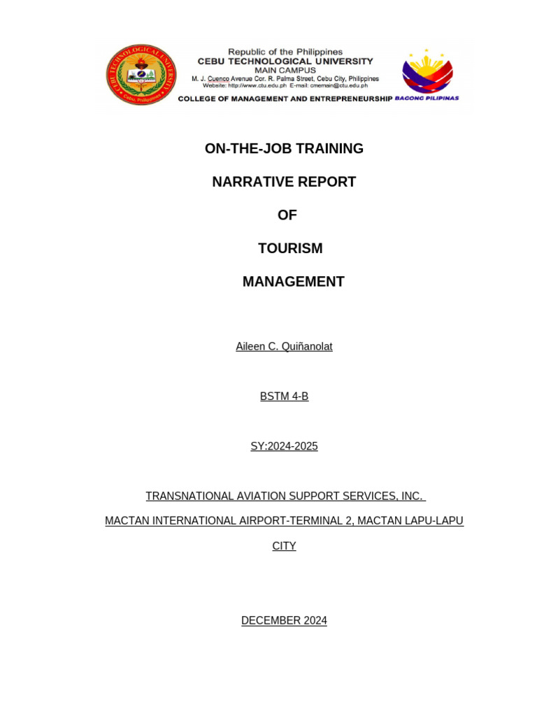 OJT Narrative Report 2024SEC Sem | PDF