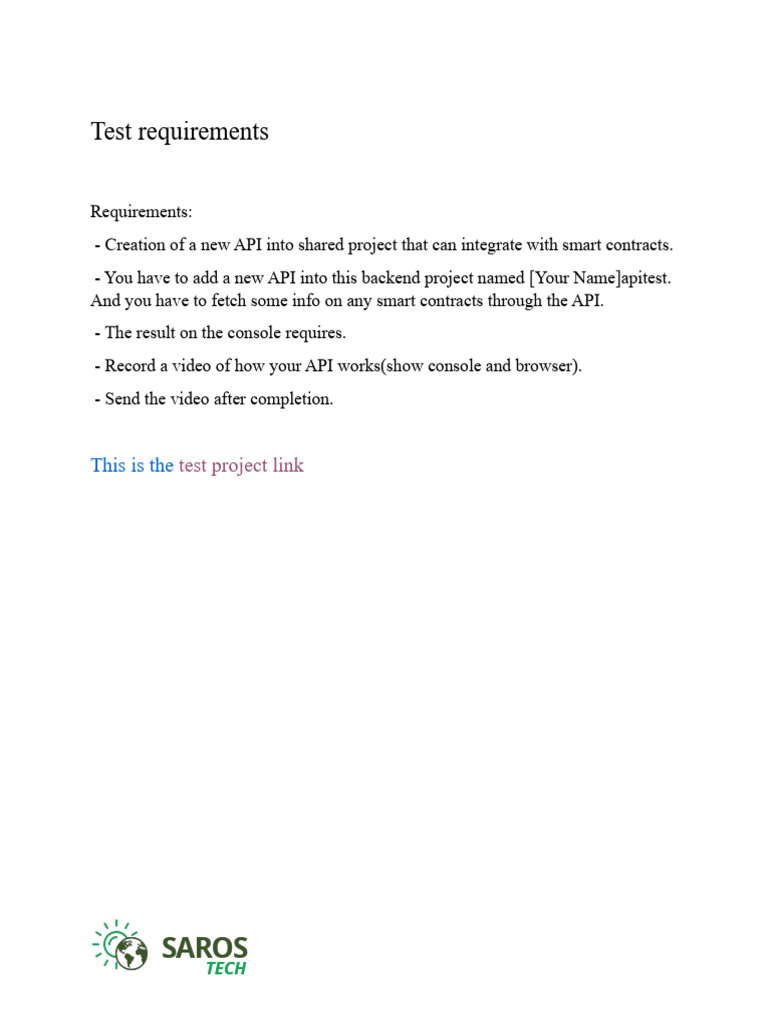 SRT Test Requirements | PDF