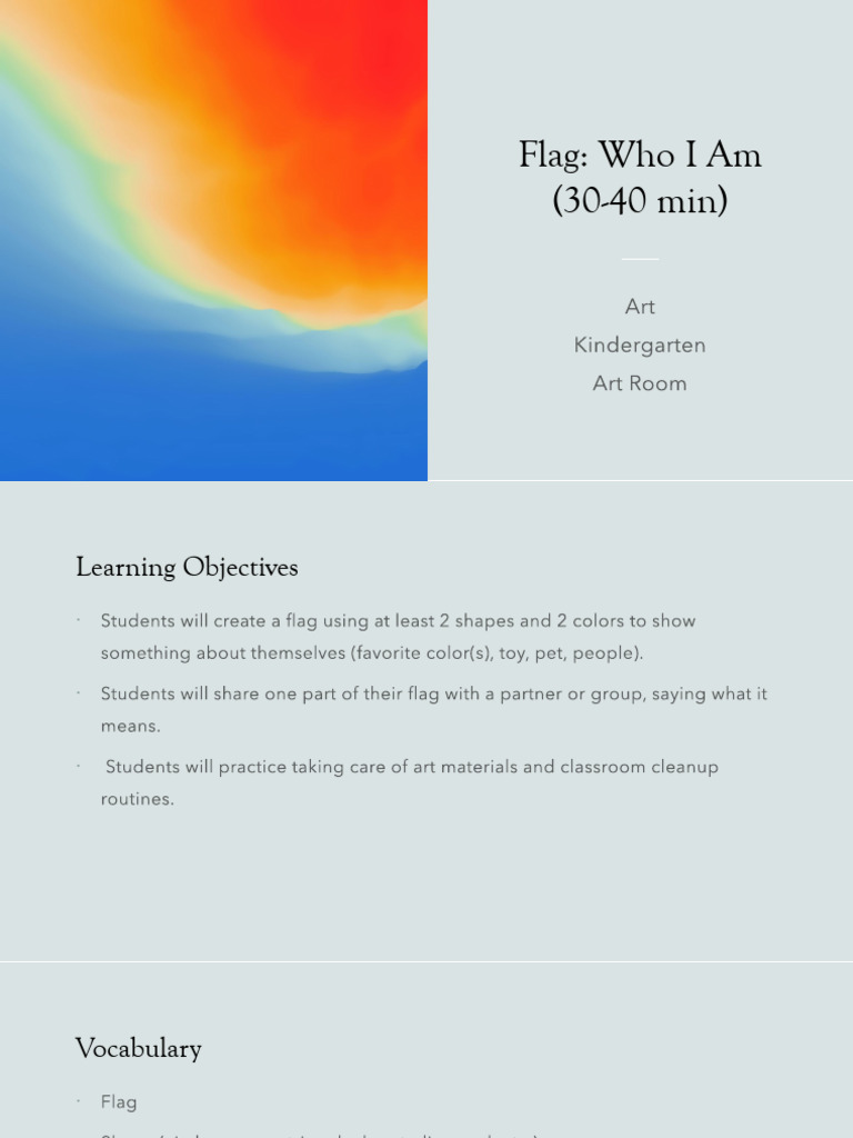 Flag Art Project Lesson Plan | PDF