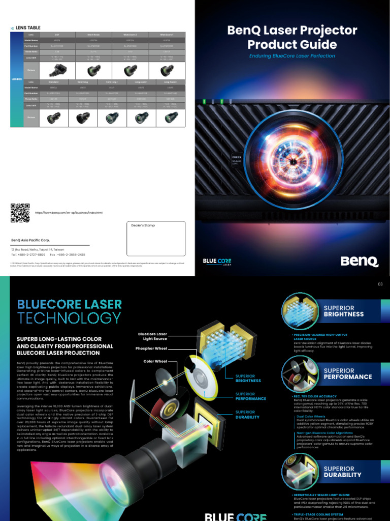 2024 Benq Laser Projector Brochure S Web | PDF | Display Resolution ...