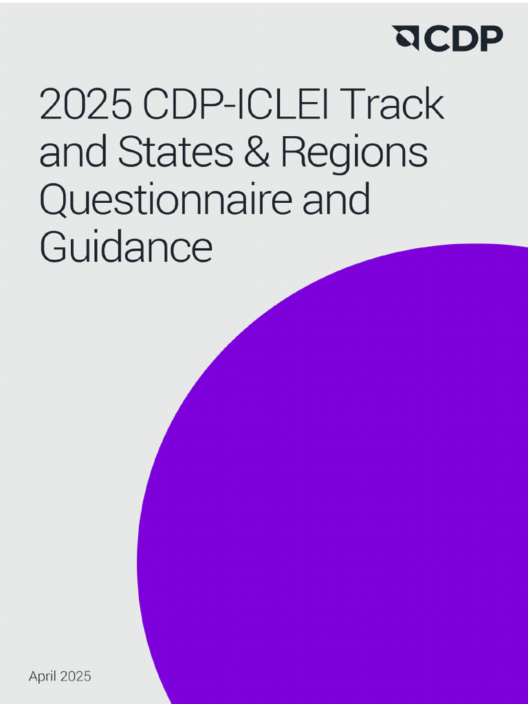 2025 CDP-ICLEI Track Questionnaire and Guidance With ToC | PDF ...