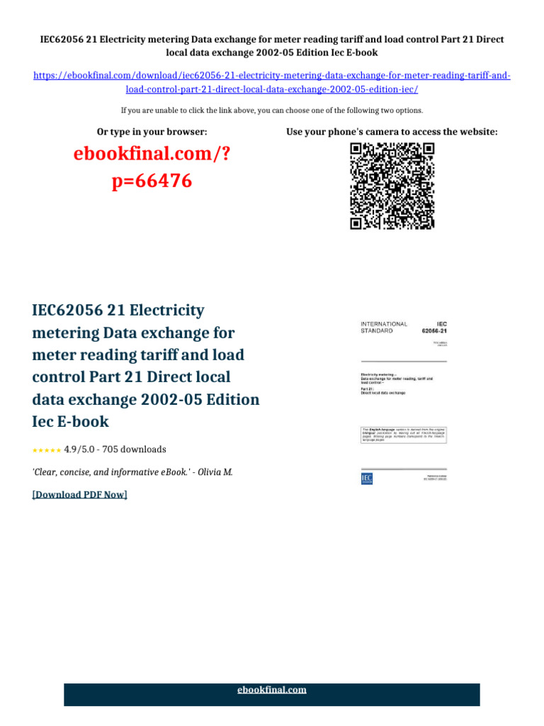 IEC62056 21 Electricity Metering Data Exchange For Meter Reading Tariff ...