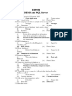 BT0034 DBMS & SQL SERVER PAPER 2 (BSciIT SEM 1)