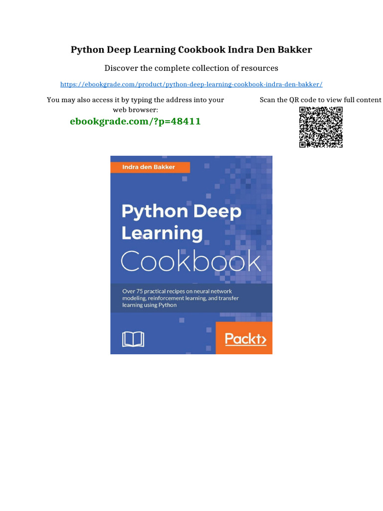 Python Deep Learning Cookbook Indra Den Bakker Full Digital Chapters ...