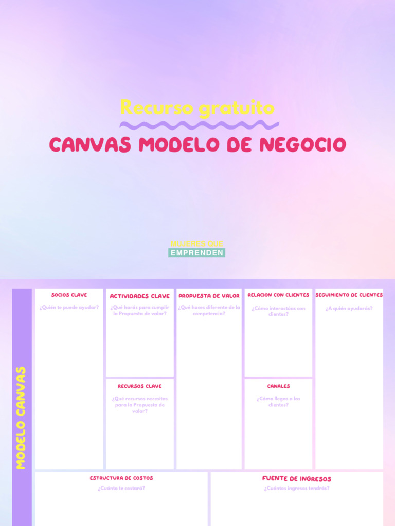 b6c433309ee94e8e89dbed1a03a08722 MQE Canvas Modelo de Negocio | PDF