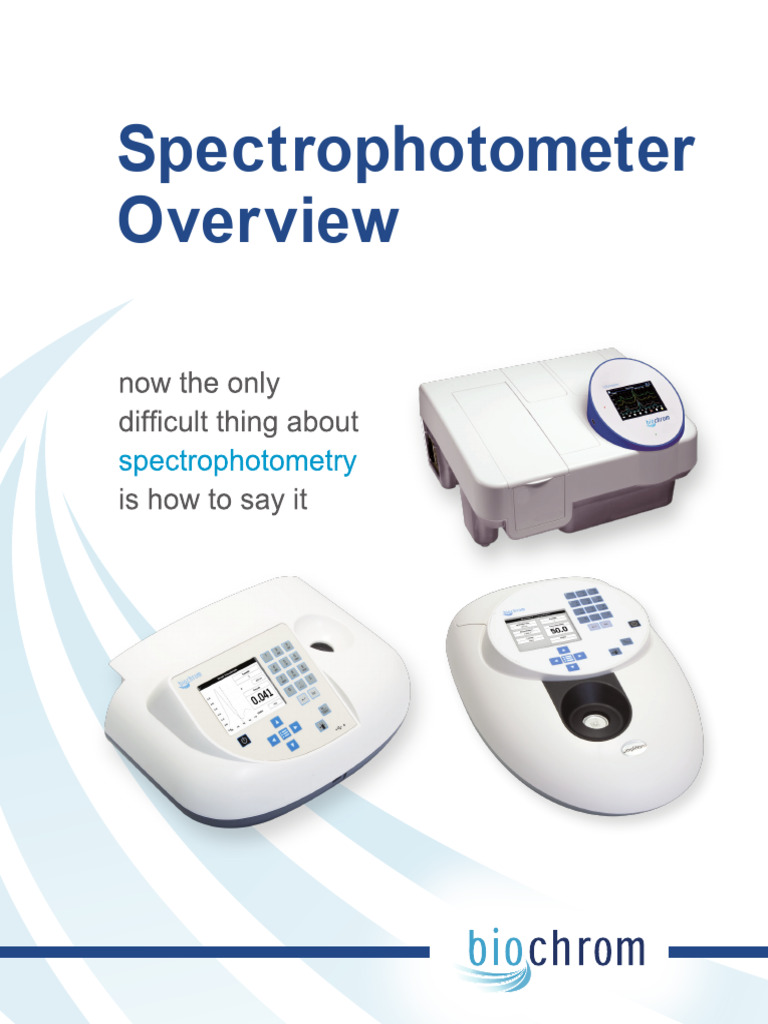 Biochrom Spectro Catalog - PDF | PDF | Spectrophotometry | Scientific ...