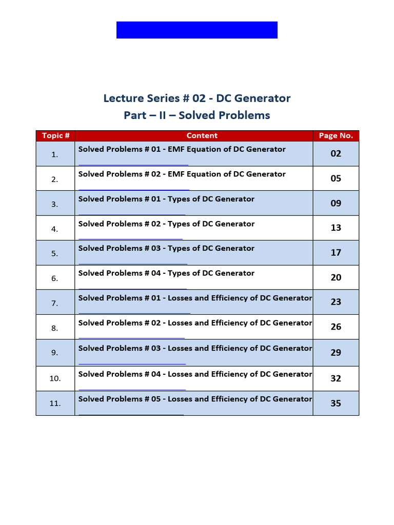 02 DC Generator - Full Course Material - Part - II | PDF | Electricity ...