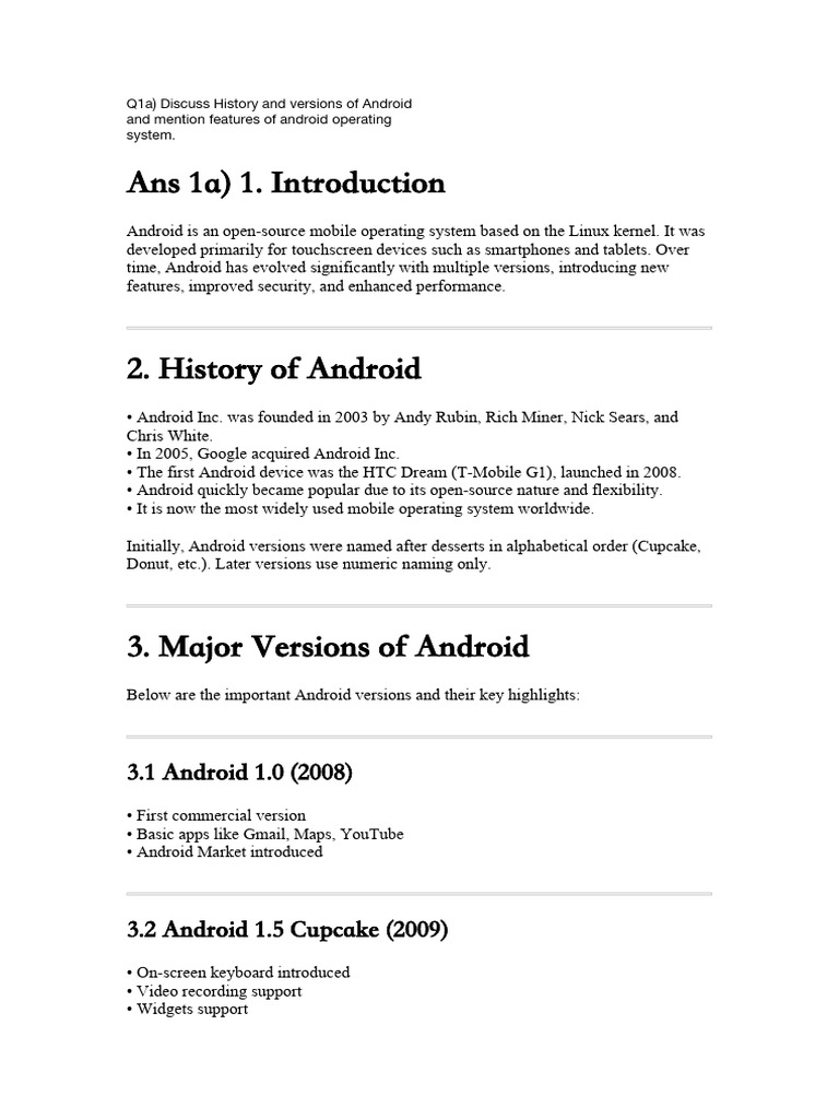 Mobile App Dev 2024 PVQ Solutions | PDF | Android (Operating System ...