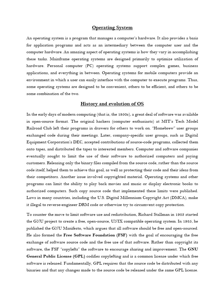 OS Unit-1 | PDF | Operating System | Process (Computing)