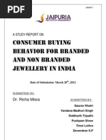 Download A study on the consumer buying behaviour of branded and non-branded jewellery in India by gauravgolu SN100615521 doc pdf