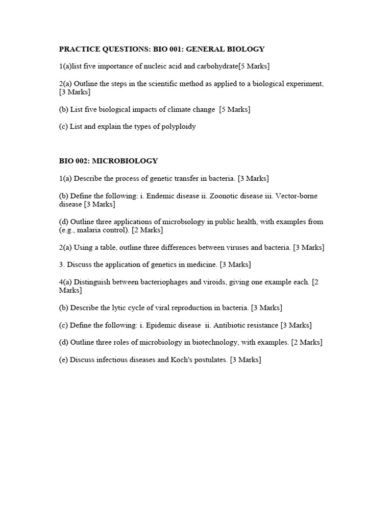 Practice Questions | PDF
