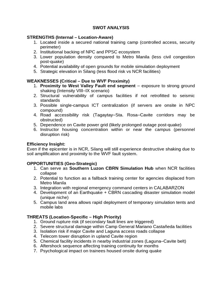 The Big One Swot Plus Petle | PDF | Earthquakes | Natural Disasters