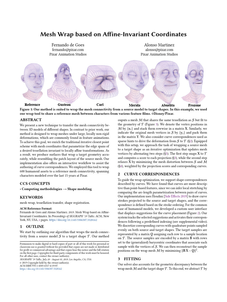 Pixar Paper Face Topo Ref | PDF | Mathematics | Mathematical Analysis