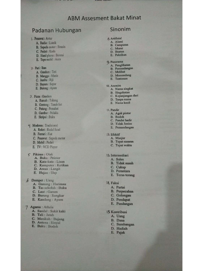 Soal Abm 1 | PDF