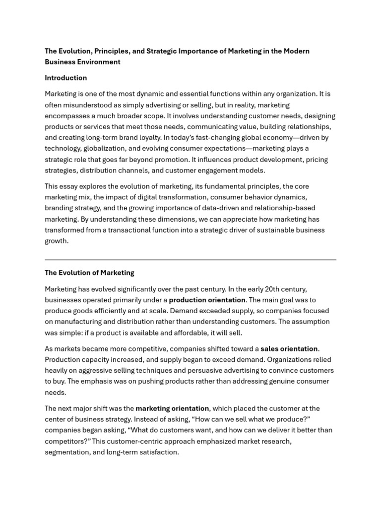 The Evolution of Marketing | PDF | Marketing | Brand