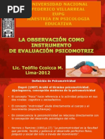 La observación como instrumento de evaluación psicomotriz